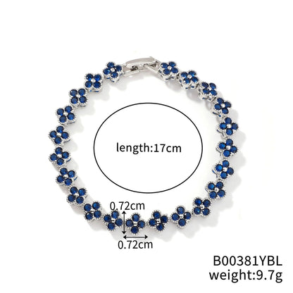 Crystal Flower Lucky Bracelet Women Personalized New Stainless Steel Bracelet Dabfavshop