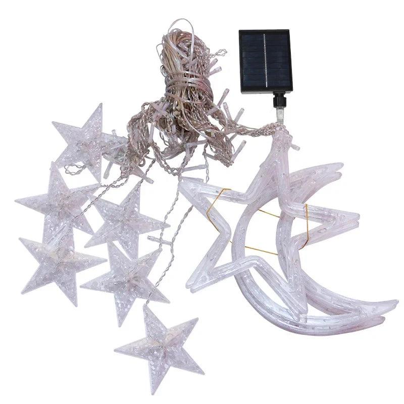 Solar Moon Star LED Curtain Lights - Dabfavshop