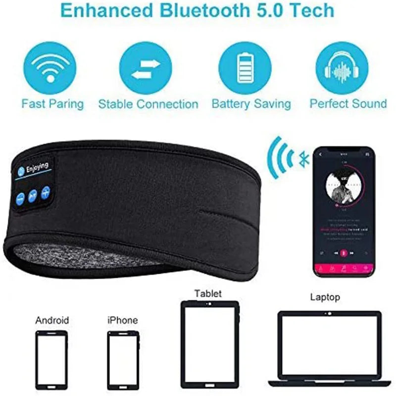 Oracluxe Eye Mask with Wireless Bluetooth Headset Headband Dabfavshop
