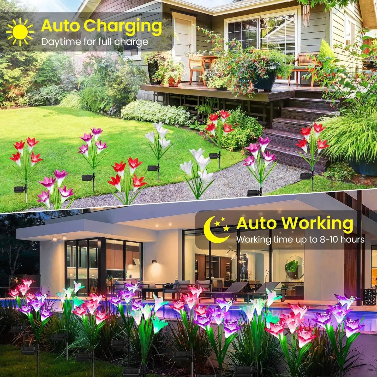 Outdoor Solar Garden Led Light Multi-Color Changing Lily - Dabfavshop