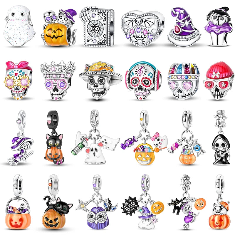 Halloween Luminous Charms Bead 925 Sterling Silver Dabfavshop