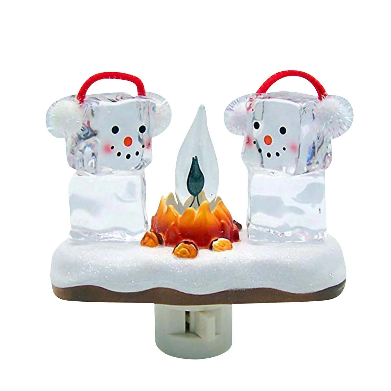 LED Snowman Campfire Flickering Nightlight - Dabfavshop