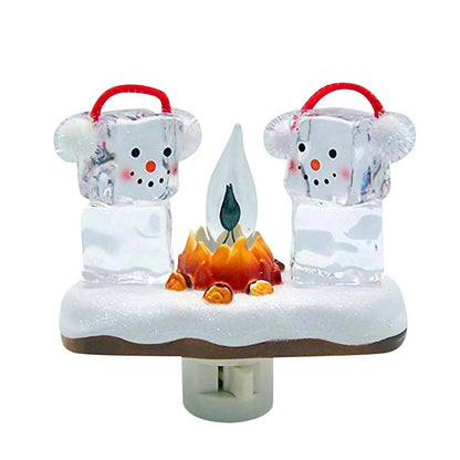 LED Snowman Campfire Flickering Nightlight - Dabfavshop