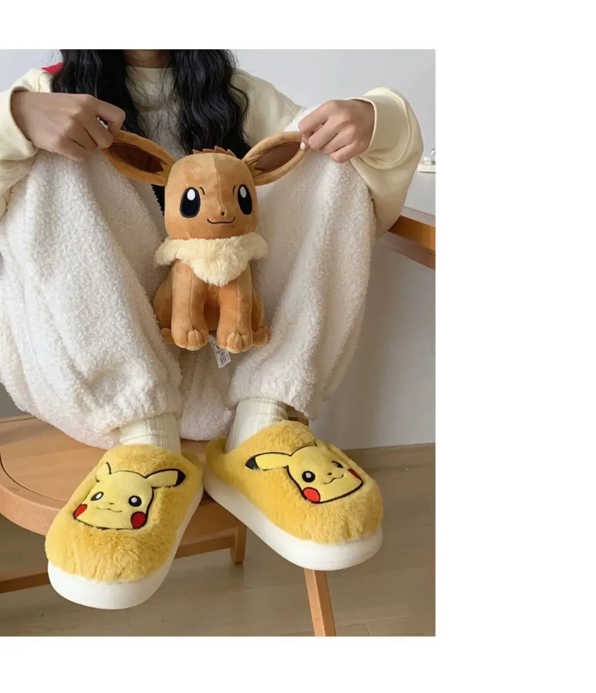 Pokémon Cotton Slippers With Velvet Insulation Anti Slip - Dabfavshop