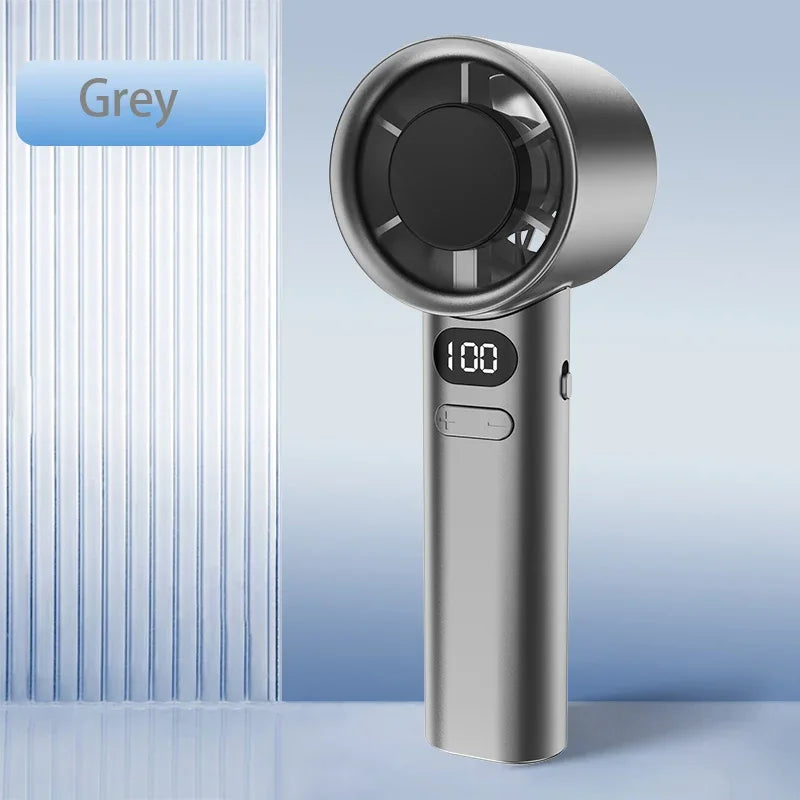 Portable Hand Fan , 120 Wind Speeds, Mini Bladeless Handheld Fan, USB Rechargeable Personal Highspeed Fans Dabfavshop