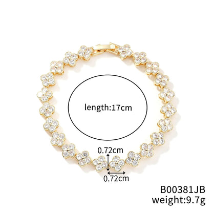 Crystal Flower Lucky Bracelet Women Personalized New Stainless Steel Bracelet Dabfavshop