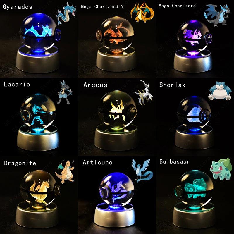 Pokémon Multi Color LED 3D Crystal Balls Collectible - Dabfavshop