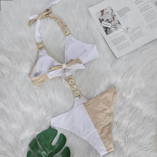 Crystal Diamond Bikini Patchwork - Dabfavshop
