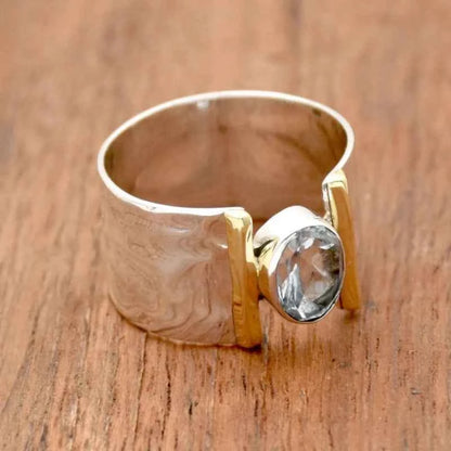 Vintage Trend Setting Zirconia Wide Face Geometric Women's Ring Niche Design Holiday Jewelry Accessories Gifts