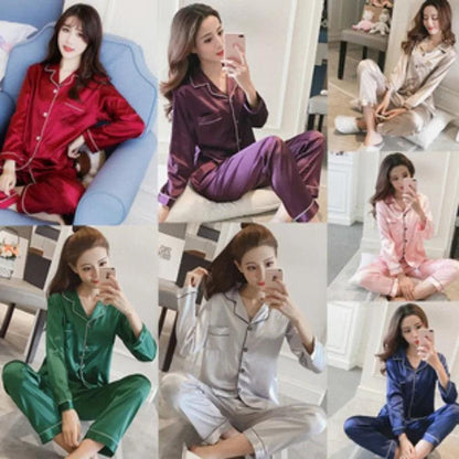 3X - 5X Womens Silk Pajamas - Dabfavshop