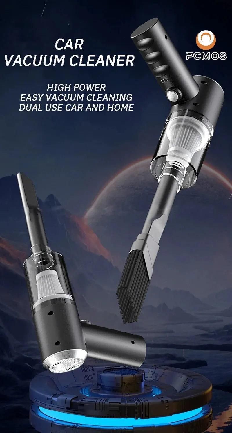 Wireless Vacuum Cleaner Dual Use for Home and Car 120W High Power Powerful Vacuum Cleaner Black PCMOS 1PC Dabfavshop