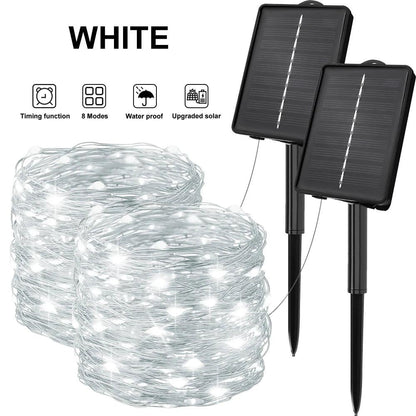 Outdoor Solar Fairy String Lights - 8 Modes, Waterproof - Dabfavshop