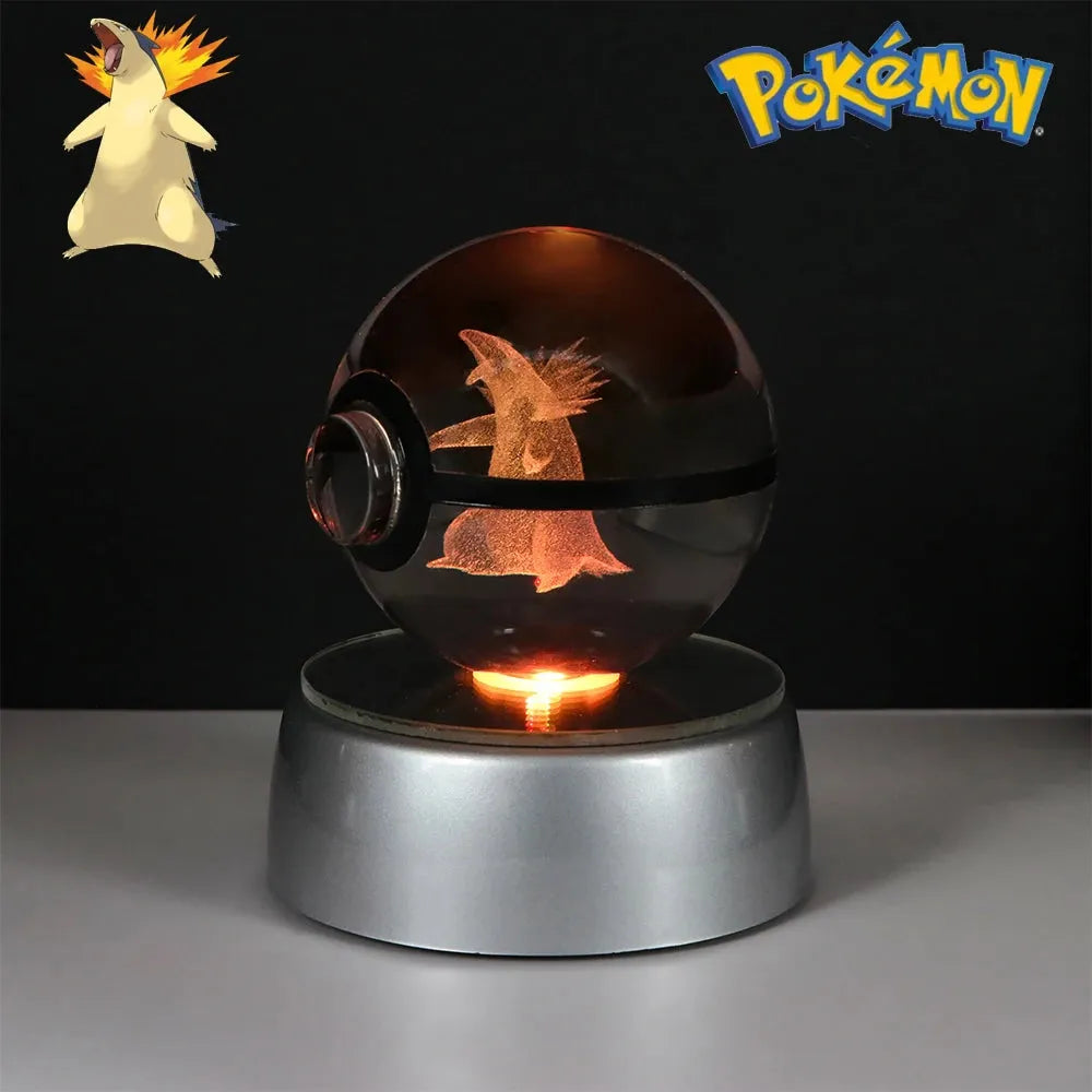 Pokemon 3D Crystal Ball Multi Color LED Light Base - Dabfavshop