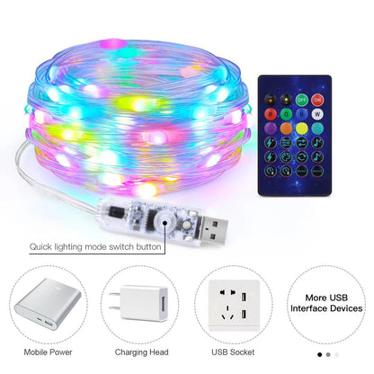 Dream Color LED Fairy Lights USB String - Dabfavshop