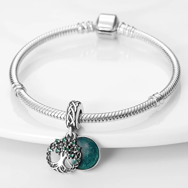 925 Silver Charms 3mm Original Bracelet Four Leaf Clover Dabfavshop