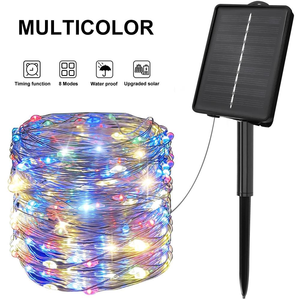 Outdoor Solar Fairy String Lights - 8 Modes, Waterproof - Dabfavshop