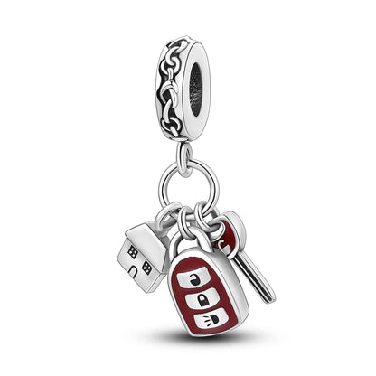 Red Charm Bead Original 925 Silver Fit Bracelet Pendant Diy Car Coffee Cherry For Woman Jewelry Dabfavshop