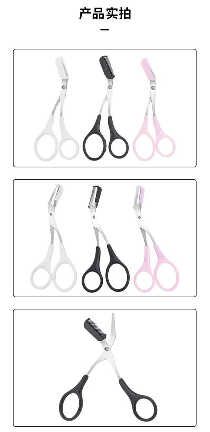 Stainless Steel Eyebrow Trimmer Scissors - Dabfavshop