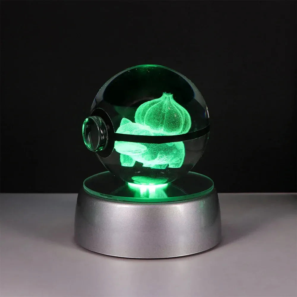 Pokemon 3D Crystal Ball Multi Color LED Light Base - Dabfavshop