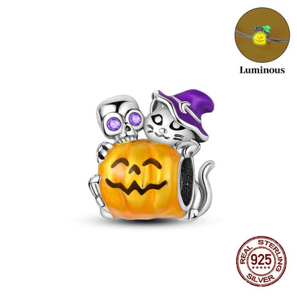 Halloween Luminous Charms Bead 925 Sterling Silver Dabfavshop
