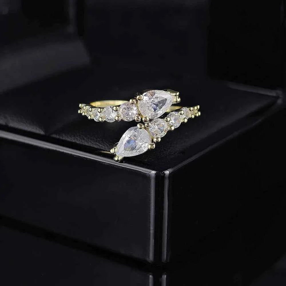 Gold Silver Adjustable Ring