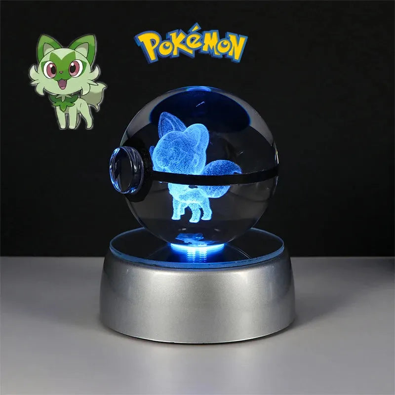 Pokemon 3D Crystal Ball Multi Color LED Light Base - Dabfavshop