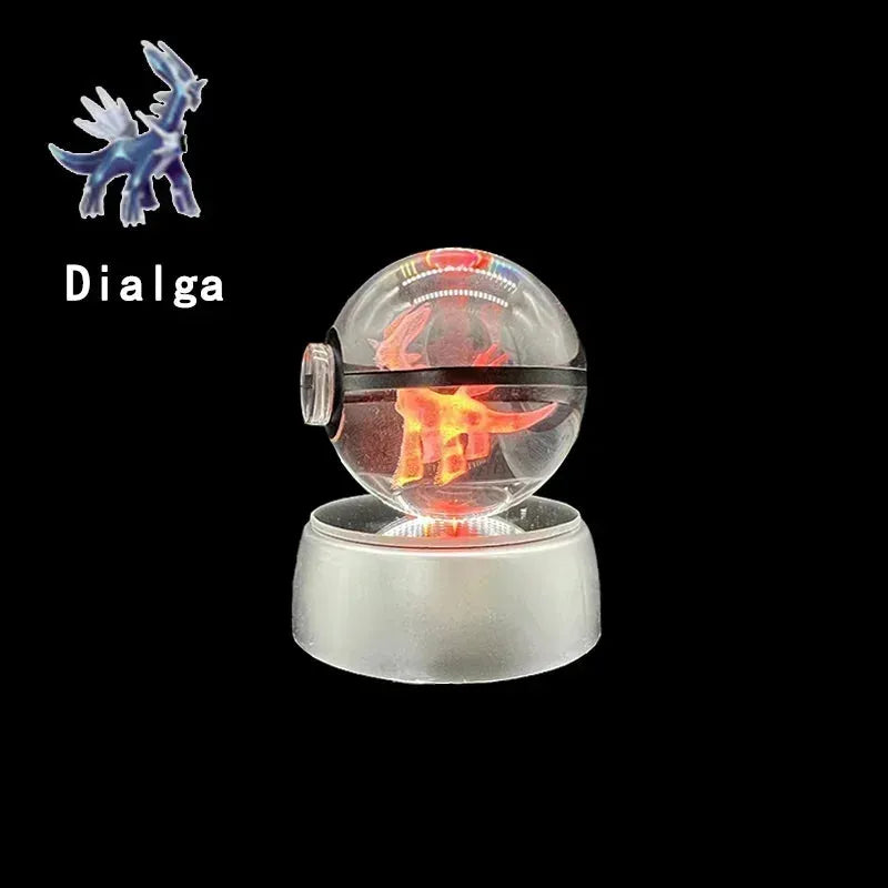 New Pokemon Multi Color Crystal Ball With LED Light Base - Dabfavshop