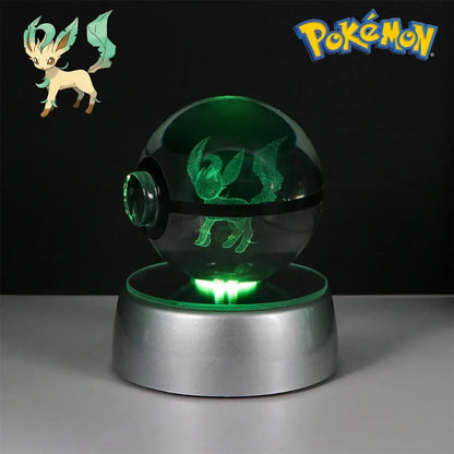 Pokemon 3D Crystal Ball Multi Color LED Light Base - Dabfavshop