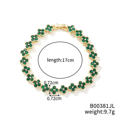 Crystal Flower Lucky Bracelet Women Personalized New Stainless Steel Bracelet Dabfavshop