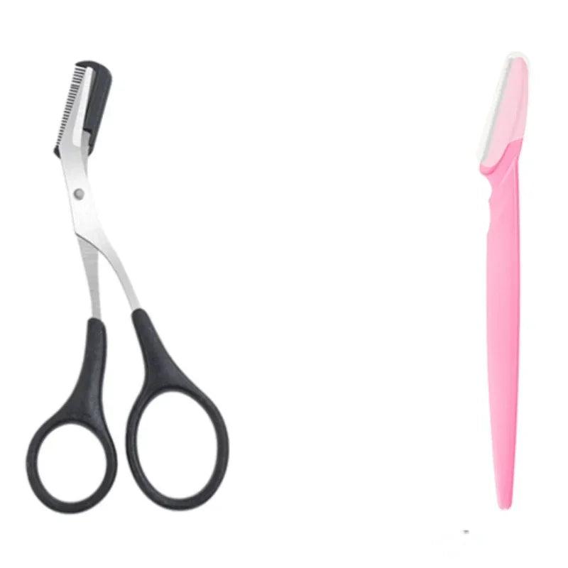 Stainless Steel Eyebrow Trimmer Scissors - Dabfavshop