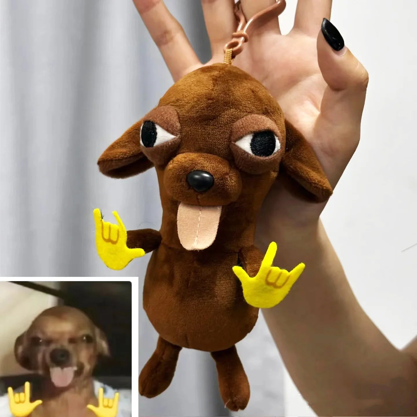 12cmChihuahua Stuffed Plush Animal Toy Keychain