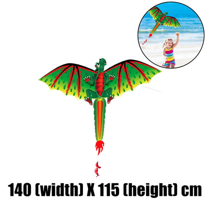3D Dragon100M Kite Single Line With Tail Outdoor Sports Fun Toy Family Parent-child Interaction  Rainbow Kite Children House Store