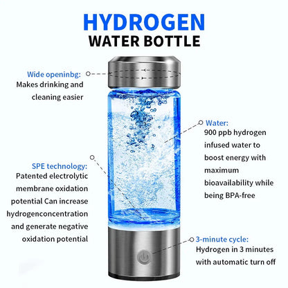 Electric Hydrogen-Rich Water Cup Antioxidant Lonizer 420ml Dabfavshop