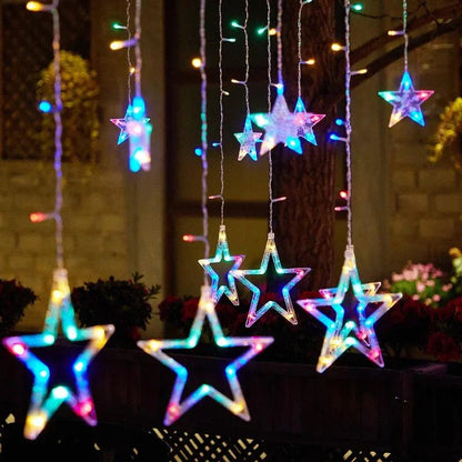 Solar Moon Star LED Curtain Lights - Dabfavshop