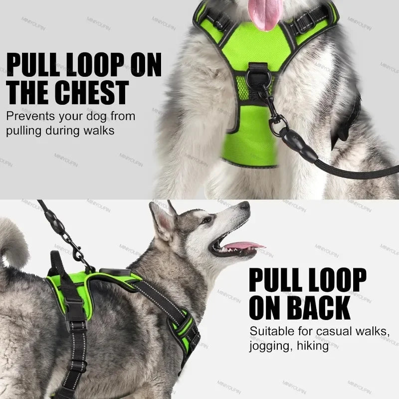 LED Luminous Dog Harnesses for Dog Walking Safety At Night USB Rechargeable Dog Vest with Three LED Light Modes Dabfavshop