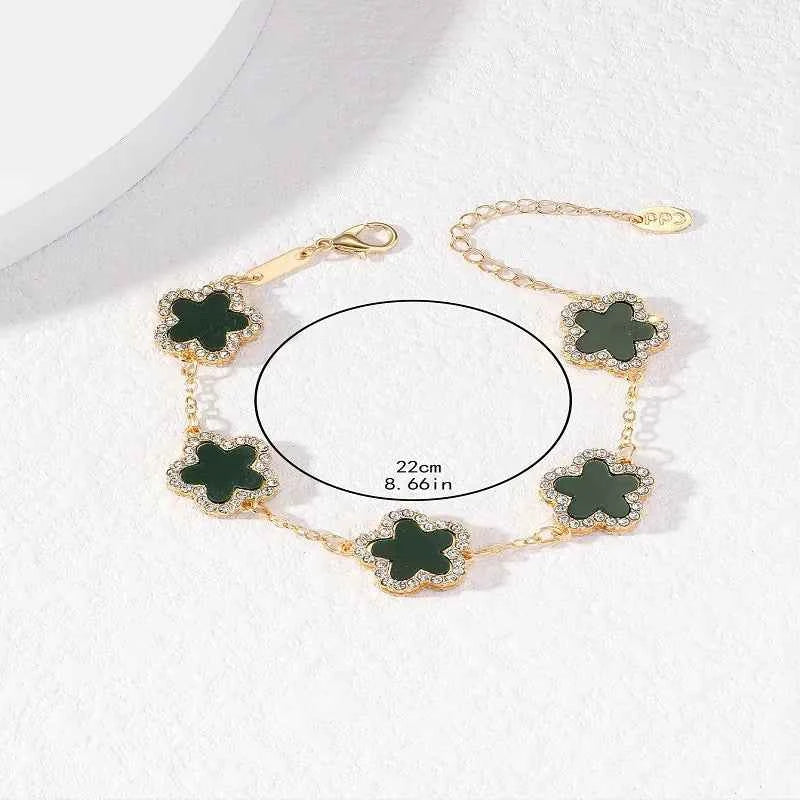 925 Sterling Silver Adjustable Flower Bracelets for Women Shiny Cubic Zircon Sweet Design Bracelet Party Jewelry Gifts