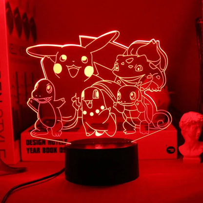 Pokémon 3D LED Base Color Changing Luminaria - Dabfavshop