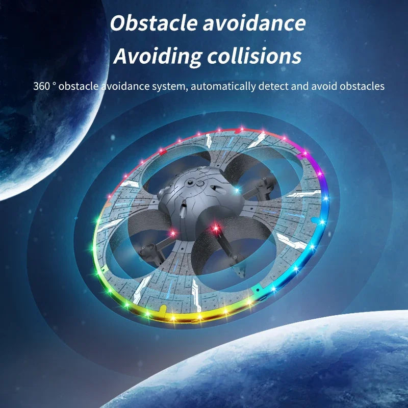 Drone For Obstacle Avoidance Remote Control Dazzling Alien UFO Lighting Controllable HD Camera Dabfavshop