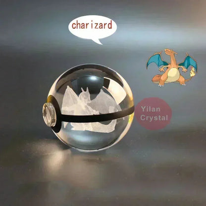 New Pokemon Multi Color Crystal Ball With LED Light Base - Dabfavshop