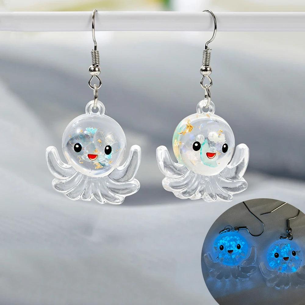 Glow In The Dark Ghost In Bottle Earrings - Dabfavshop