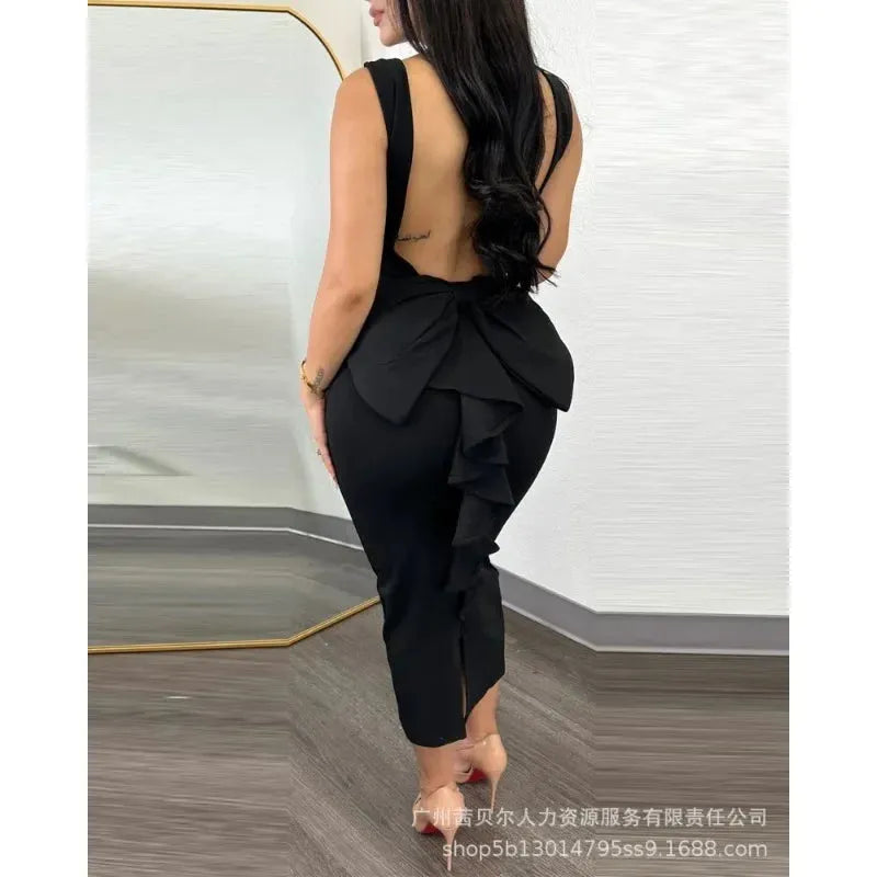 Backless Elegant Evening Party Dress - Dabfavshop