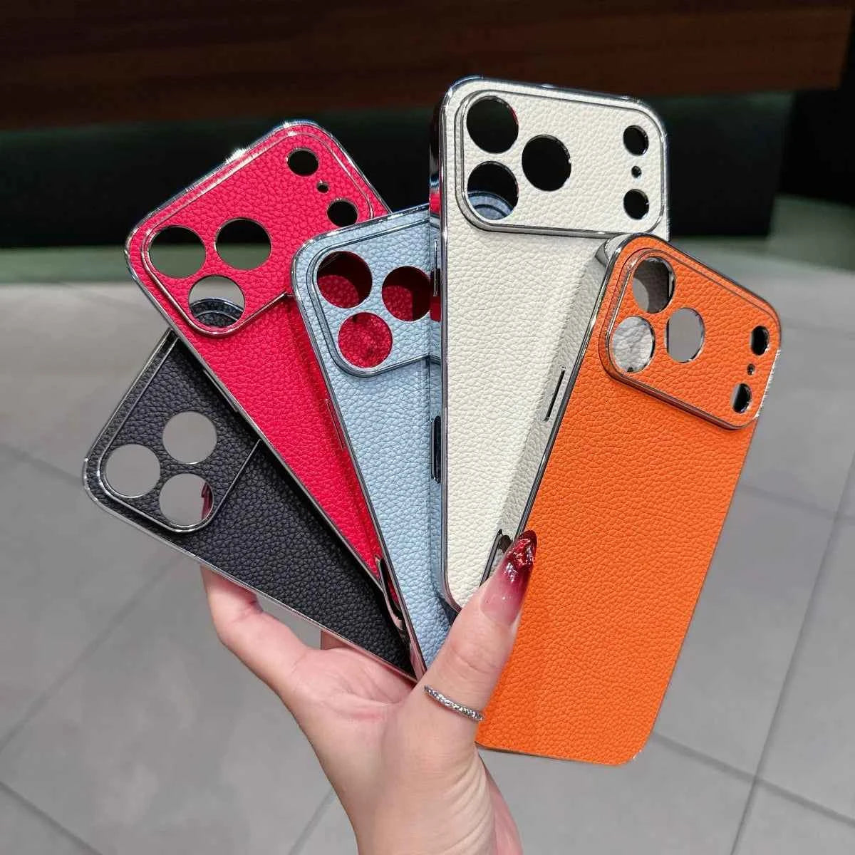 Leather Phone Case For iPhone Luxury Large Window Shockproof Cover