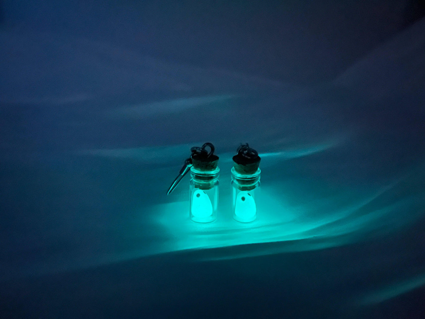 Glow In The Dark Ghost In Bottle Earrings - Dabfavshop