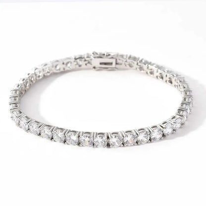 3mm Tennis Chain 1 Row Bling Zircon Copper Material Necklace Hip Hop Man and Women Iced Out Jewelry Drop shipping Dabfavshop