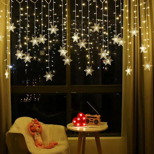 Big Sale 3.5M LED Snowflake Curtain Lights - Dabfavshop