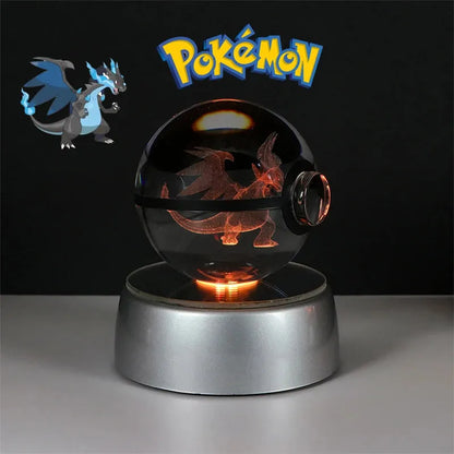 Pokemon 3D Crystal Ball Multi Color LED Light Base - Dabfavshop