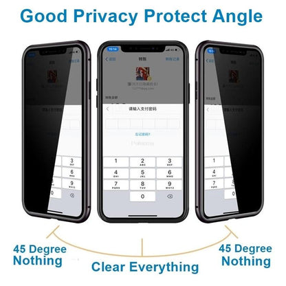 Tempered Glass With Privacy Case All In One - Dabfavshop