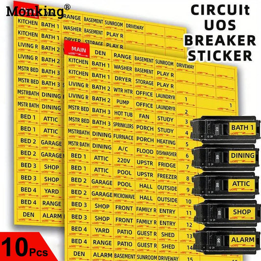 VoltVault Labels – No More Guesswork, Just Flip & Know! Monking Office Supplies Store