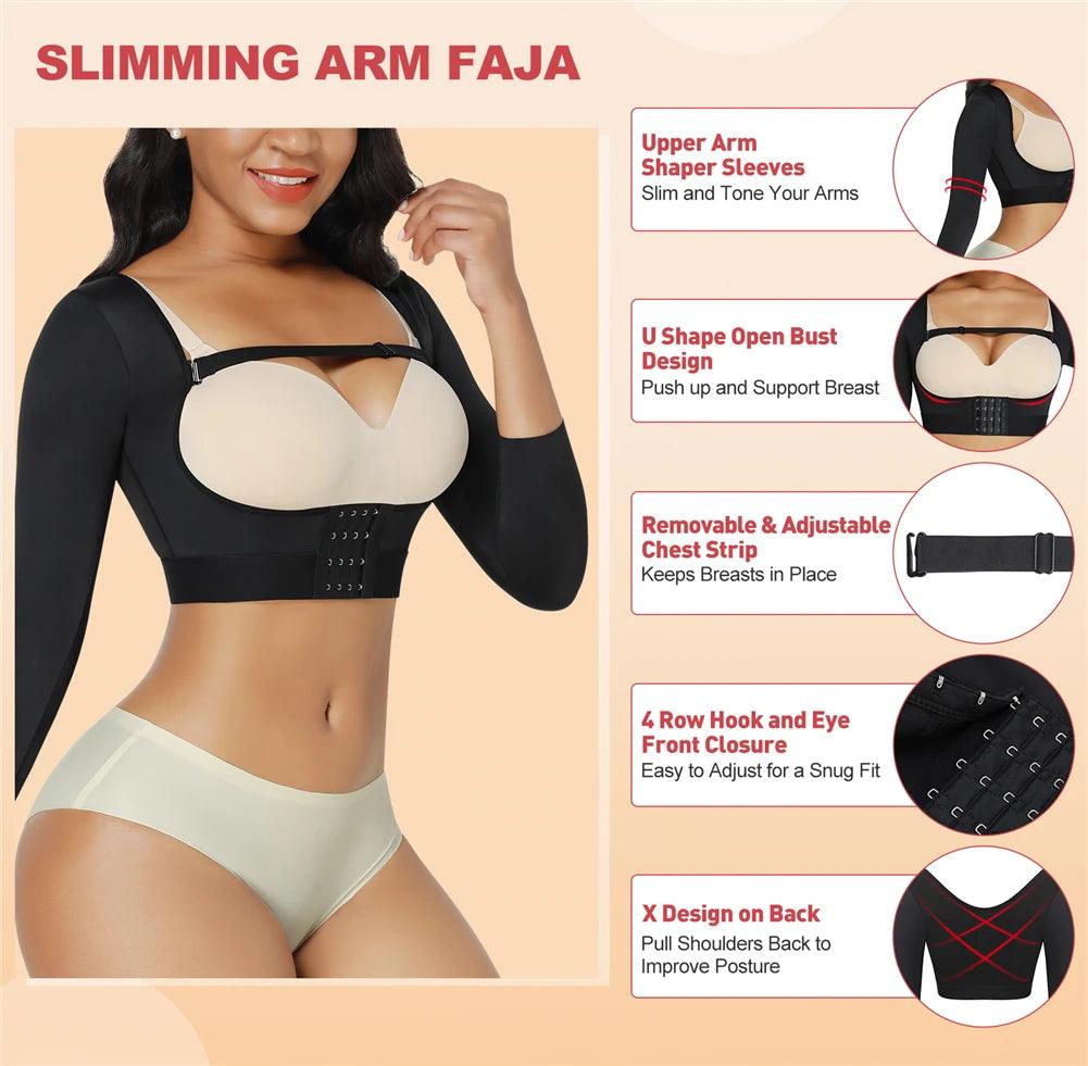 Fajas Colombianas Posture Corrector Compression Sleeves Shapewear - Dabfavshop