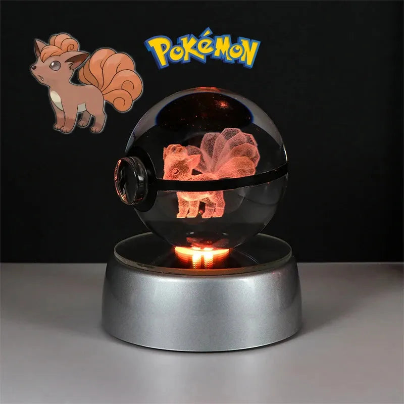 Pokemon 3D Crystal Ball Multi Color LED Light Base - Dabfavshop